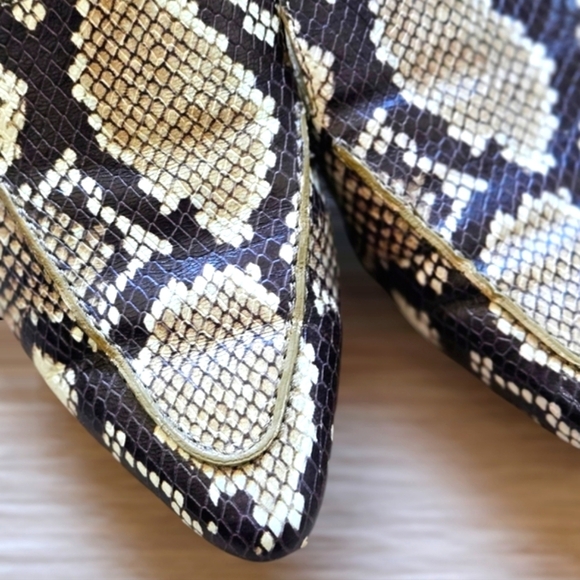 Madewell The Frances Skimmer in Snake Embossed Leather Loafers size 7 - Picture 4 of 10